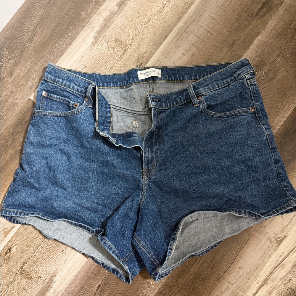 Abercrombie & Fitch High Rise Denim Shorts